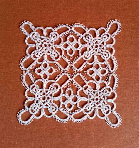 Needle Tatting Pattern Square 1 PDF Tutorial Lace Square - Etsy UK