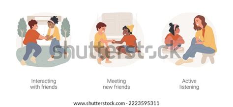 Children Socialization Elementary School Isolated Cartoon Stock Vector (Royalty Free) 2223595311 ...