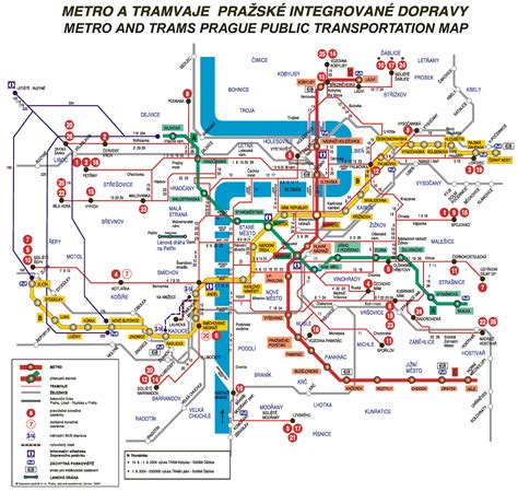 Prague Maps-City of Prague Metro and Trams Map