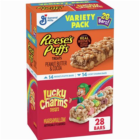 General Mills Cereal Treat Bar Variety Pack, Lucky Charms & Reese's ...