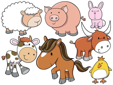 farm animal cartoon drawings - Clip Art Library