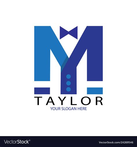 Blue taylor logo Royalty Free Vector Image - VectorStock