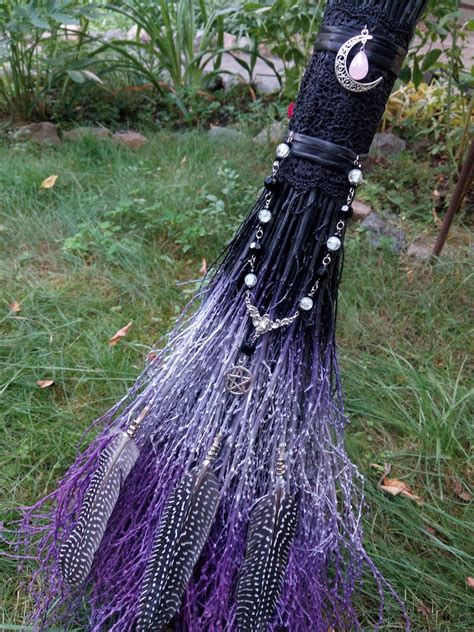 Witch's Broom Halloween Broom Porch decor Jumping | Etsy