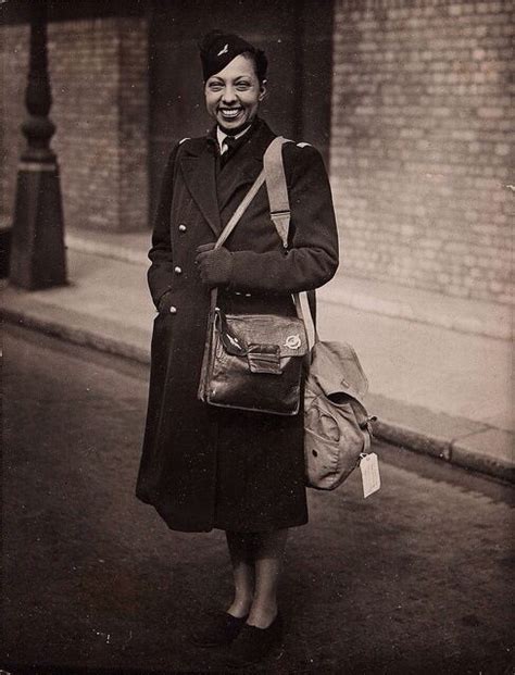 Josephine Baker in the uniform of the Women's Auxiliary of the Free ...