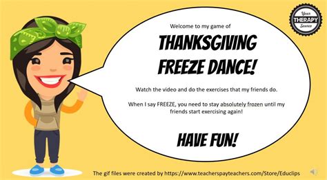 Thanksgiving Brain Break Video - Your Therapy Source