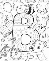 Coloring Alphabet With English Letter B Childrens coloring Book  sketch template