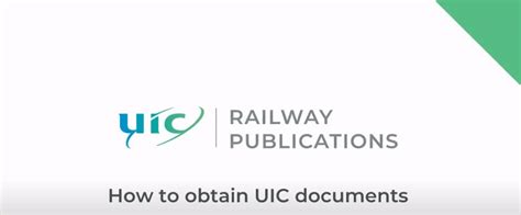 How to obtain UIC documents | UIC Communications