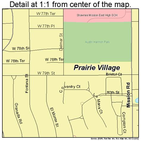 Prairie Village Kansas Street Map 2057575