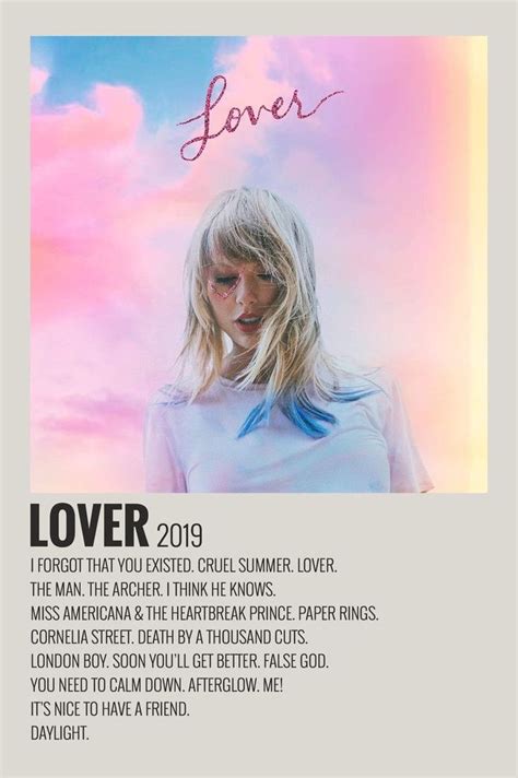 Lover by Maja | Minimalist music, Taylor swift posters, Taylor swift ...