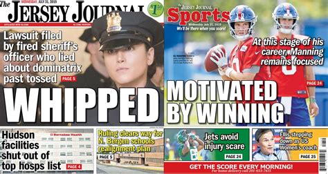 Jersey Journal front and back page news: Wednesday, July 31, 2019 - nj.com