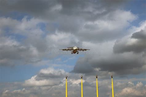 Aircraft landing approach stock photo. Image of airborne - 2447828