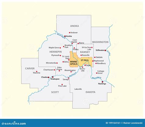 Minneapolis St Paul Metro Map - Map