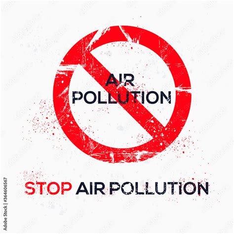 Warning sign (air pollution), vector illustration. Stock Vector | Adobe Stock