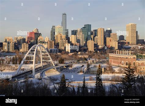 Downtown Edmonton, Alberta Skyline in Winter Stock Photo - Alamy