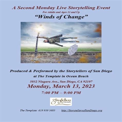 Winds of Change: A Live Story Telling Event | The Template