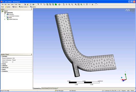 ANSYS FLUENT 12.1 in Workbench Tutorial - Step 8: Updating the Mesh in ...