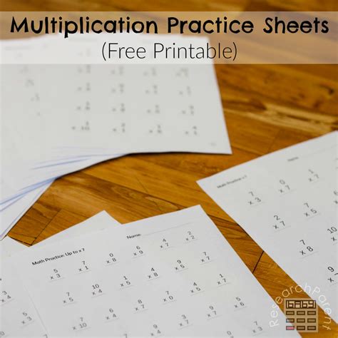 Multiplication Practice Sheets - ResearchParent.com