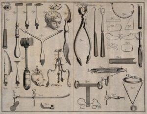 Trepanation tools Wellcome Collection image - Arnos Vale