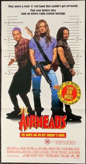 All About Movies - Airheads 1994 Daybill movie poster Brendan Fraser ...