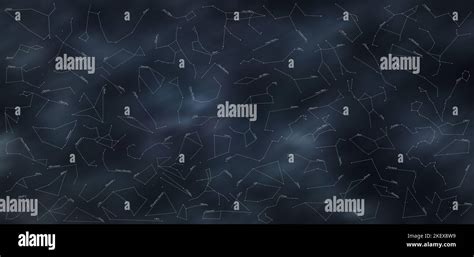 Star Constellations Map With All 88 Star Constellations Stock Photo - Alamy