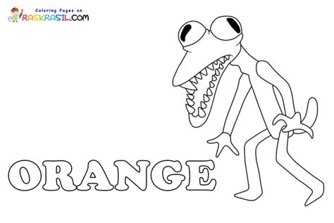 Rainbow Friends Orange Coloring Pages - Free Printable Templates