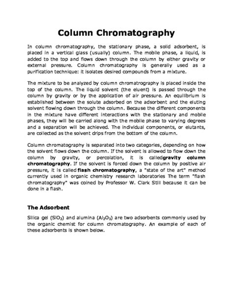 (DOC) Column Chromatography | Foyz Shohel - Academia.edu