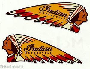 Sell 2 x FUEL TANK INDIAN MOTORCYCLE VINYL STICKER / DECALS 20CM Scout Chief in noosaville ...