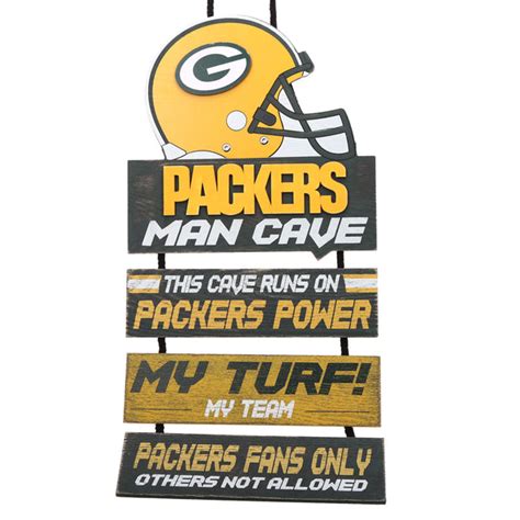 Green Bay Packers Man Cave Hanging Wall Sign – Green Bay Stuff