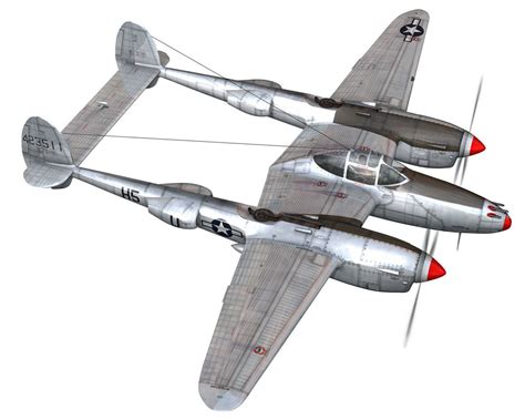 Lockheed P-38 Lightning - Arkansas Traveler 3D Model OBJ FBX C4D LWO LW ...