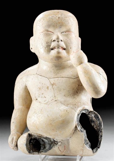 Sold Price: Olmec Pottery Baby w/ White & Pink Pigment - April 4, 0120 ...