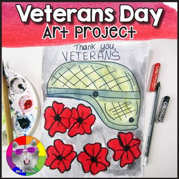 Veterans Day Art Lesson, Thanking Veterans Art Project by Ms Artastic