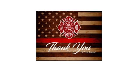 Firefighter Thank You Card | Zazzle.com