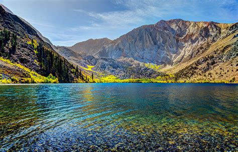 Convict Lake Fall Color Photograph by Mike Ronnebeck