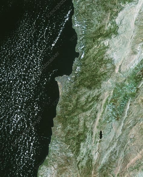 Satellite image of Beirut, Lebanon, and environs - Stock Image - E780 ...