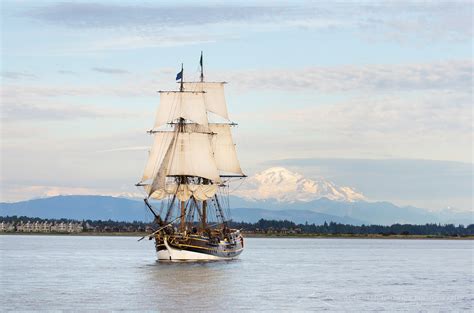 Lady Washington and Mount Baker, Semiahmoo Bay, Washington. - Alan Majchrowicz Photography Fine ...