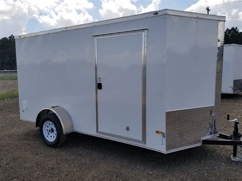 Enclosed Trailer 6x12 White Single Axle (ad 20) - USA Cargo Trailer