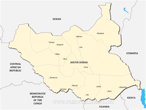 South Sudan Political Map