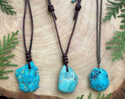 Turquoise Necklace Turquoise Nugget Necklace Turquoise - Etsy