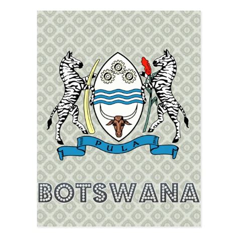 Botswana Coat of Arms Postcard | Zazzle.com