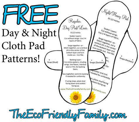 Cloth Menstrual Pad Pattern { Free! }