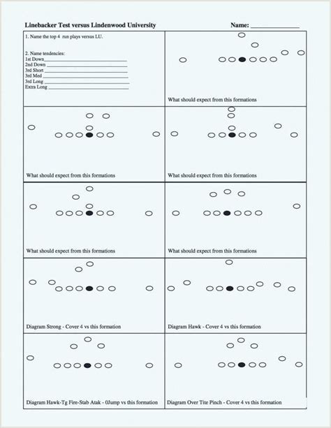 Printable Blank Football Formation Sheets