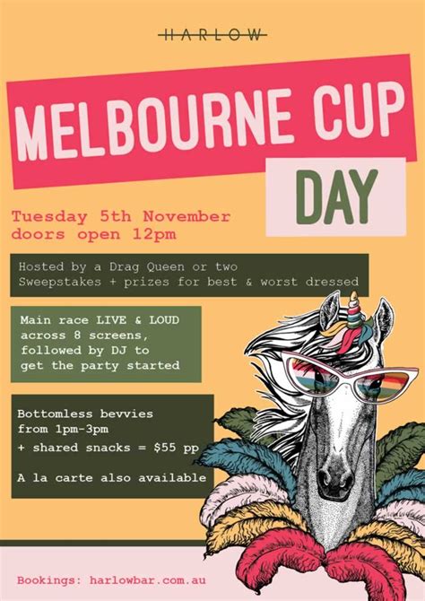 Melbourne Cup Day lunch, eve and after party events in Melbourne