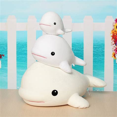 1PCS Cute Beluga White Whale Soft Animal Doll Ornament Stuffed Plush Toy Decor Sale - Banggood.com