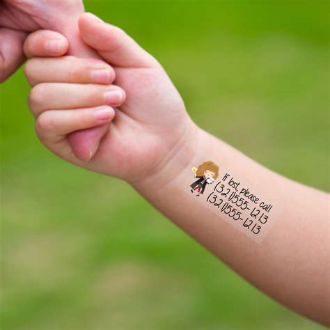 Temptoo Child Safety Tattoos Safety ID Tattoos Temporary - Etsy UK