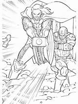 Thor coloring Pages sketch template