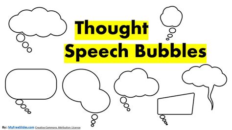 Free Thought Speech Bubble PPT Template : MyFreeSlides