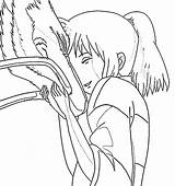 Spirited Away Coloring Pages Colouring Book Printable Detailed Line  sketch template