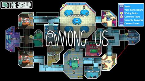 🚀 AMONG US - THE SKELD MAP - BACKGROUND - WALLPAPER - 1 HOUR 🚀 - YouTube