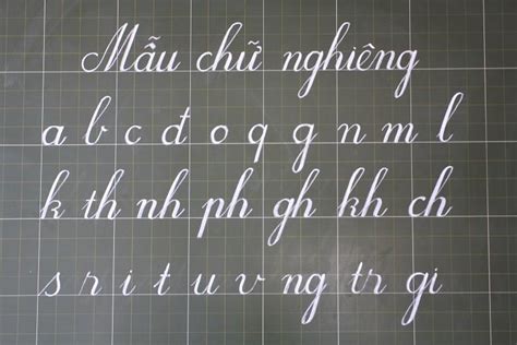 Vietnamese Cursive Alphabet