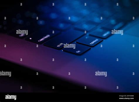 colors on a backlit keyboard Stock Photo - Alamy